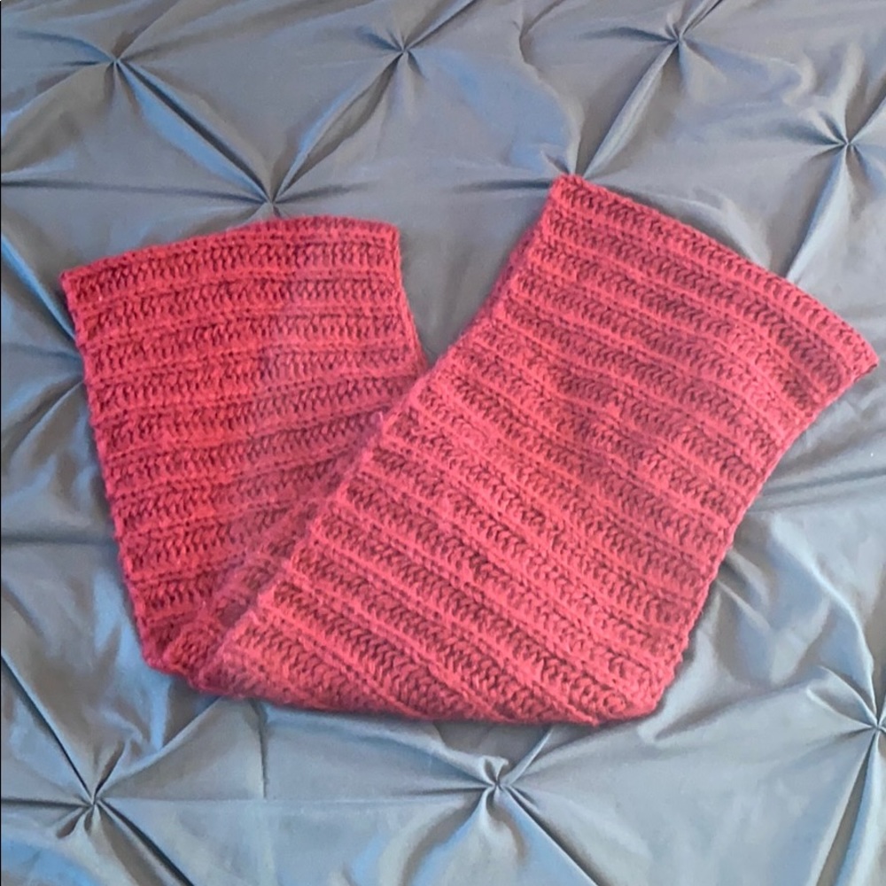 Wine red knit infinity scarf